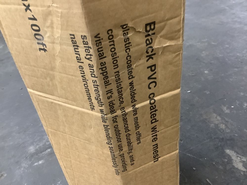 Black PVC Coated Wire Mesh Roll 1/2" x 48" x 100' - Image 5 - Lot 265