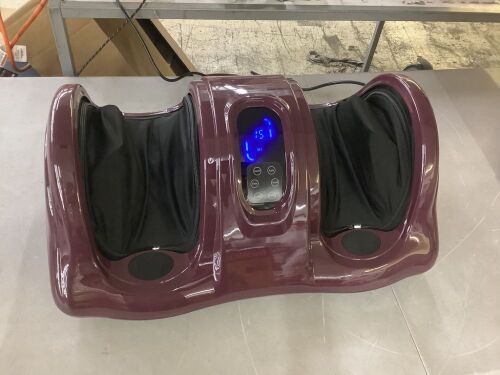 Therapeutic Foot Massager w/ High Intensity Rollers, Remote, 3 Modes - Lot 272