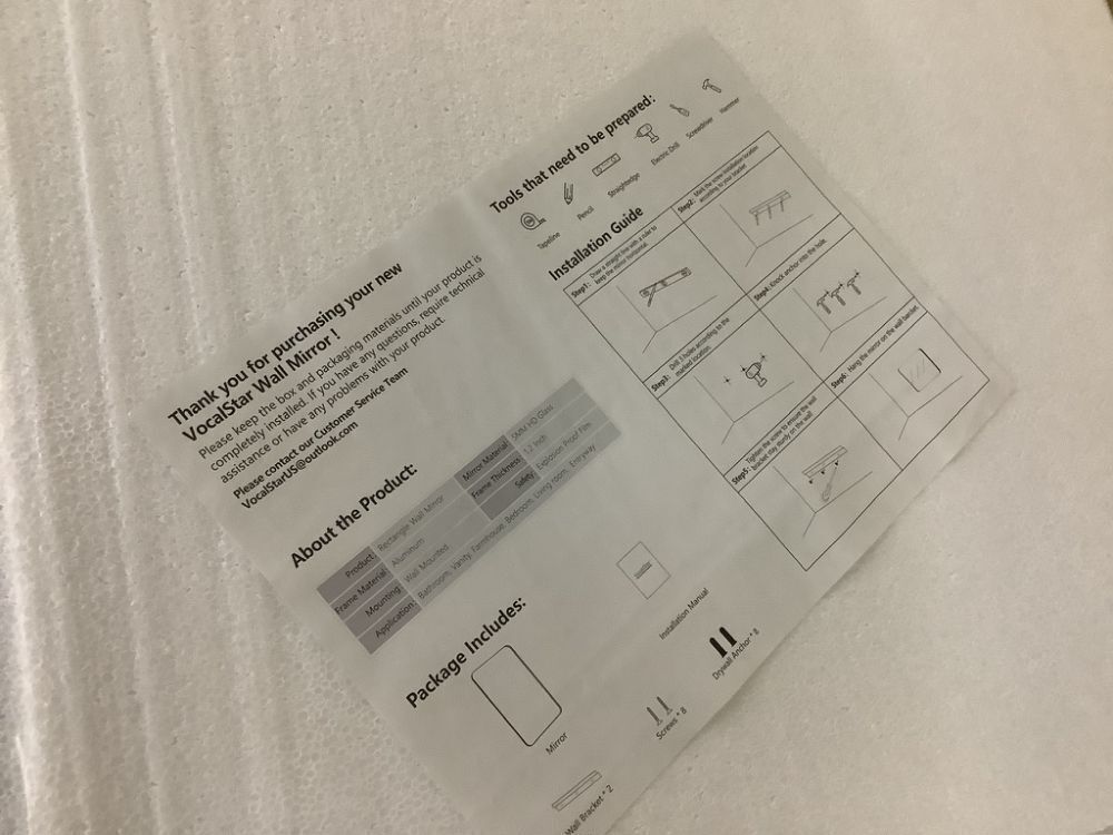 VocalStar 22 x 30 Inch Silver Rounded Rectangle Mirror - Image 5 - Lot 340