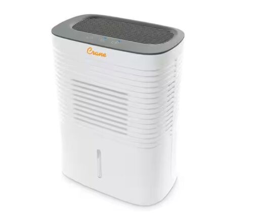 Crane 4 Pint Compact Dehumidifier with 2 Settings for Small to Medium Rooms up to 300 sq.ft. - Lot 351JF