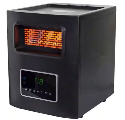 Lifesmart 1500-Watt Electric 4-Wrapped Element Infrared Heater with USB Charging - Lot 380JF