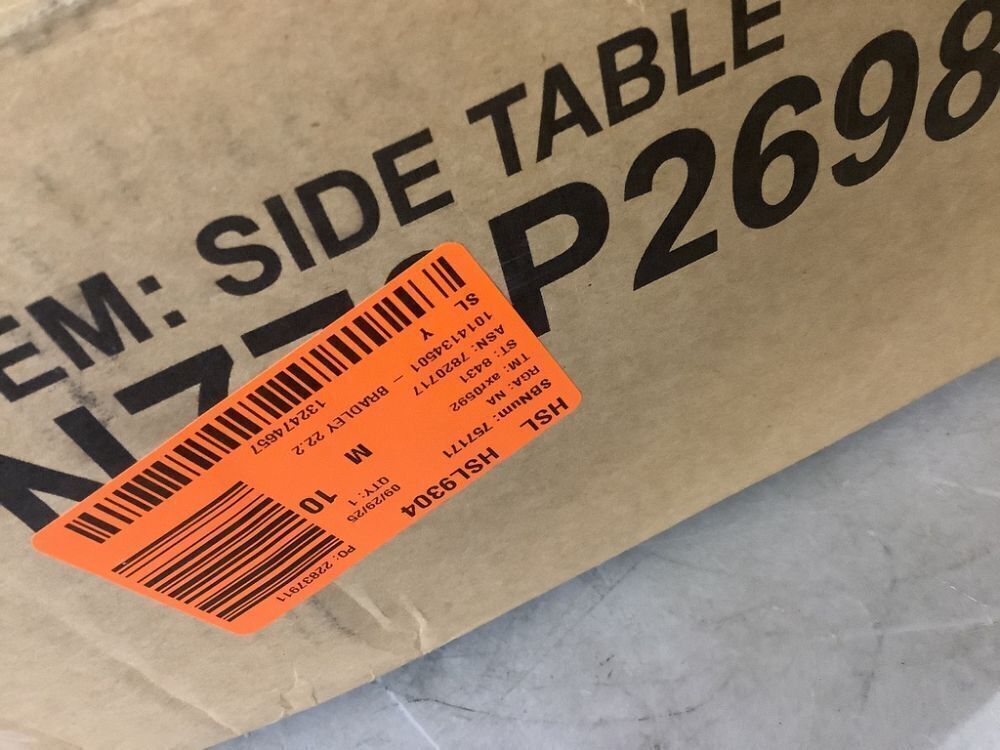 CHRISTOPHER KNIGHT HOME Bradley 22.2 in. Brown and Black Round MDF Plus Solid Wood End Table Side Table with Cross Legs - Missing 1 Screw - Image 6 - Lot 429JF