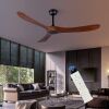 FOBLKS 60" Modern Ceiling Fan with Remote, 2 Downrods - Thumbnail 1