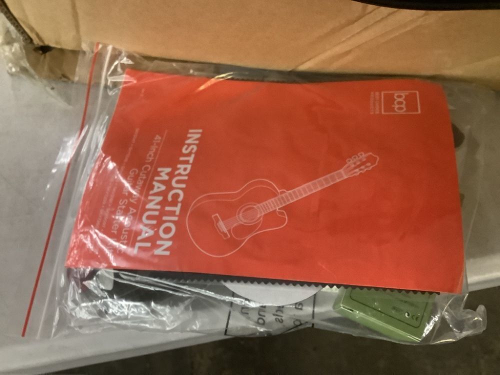 Full Size Beginner Acoustic Guitar Set with Case, Strap, Capo - 41in - Image 4 - Lot 453