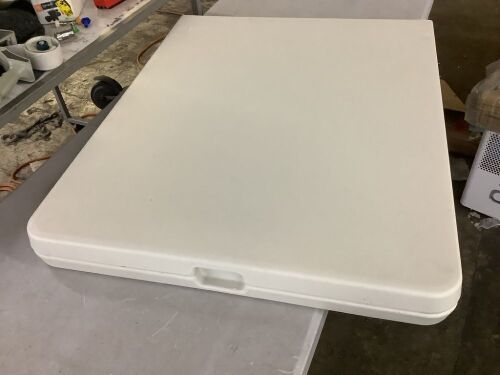 Portable Folding Plastic Dining Table w/ Handle, Lock - 6ft - Lot 459