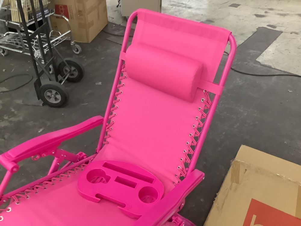 Monochromatic Zero Gravity Patio Chair Recliner w/ Side Tray, Headrest - Image 3 - Lot 461