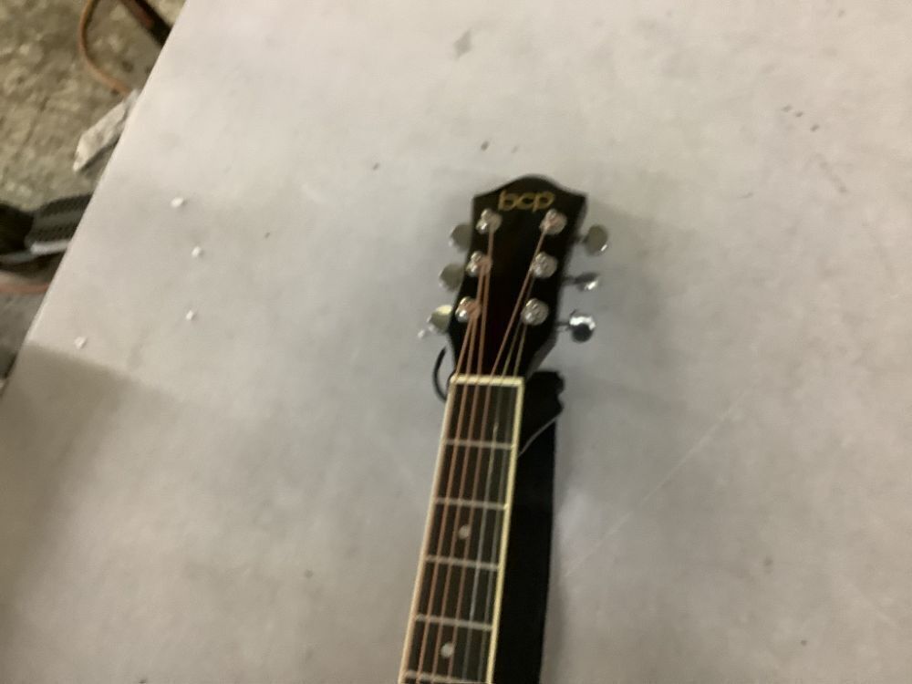 Full Size Beginner Acoustic Guitar Set with Case, Strap, Capo - 41in - Image 3 - Lot 467