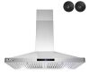 AKDY 30 in. Convertible Kitchen Wall Mount Range Hood in Stainless Steel with LEDs, Touch Control and Carbon Filters - Thumbnail 1