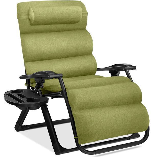 Oversized Zero Gravity Chair, Folding Outdoor Recliner w/ Removable Cushion - Image 1 - Lot 478