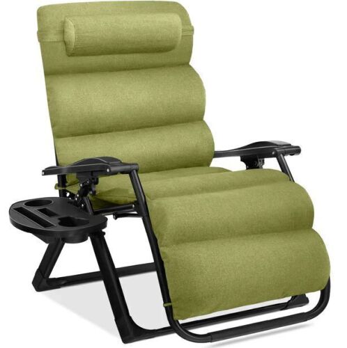 Oversized Zero Gravity Chair, Folding Outdoor Recliner w/ Removable Cushion - Lot 478