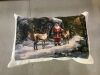 Stupell Industries Traditional Santa by Cabin Outdoor Throw Pillow - Thumbnail 1