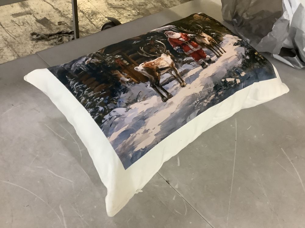 Stupell Industries Traditional Santa by Cabin Outdoor Throw Pillow - Image 3 - Lot 479JF