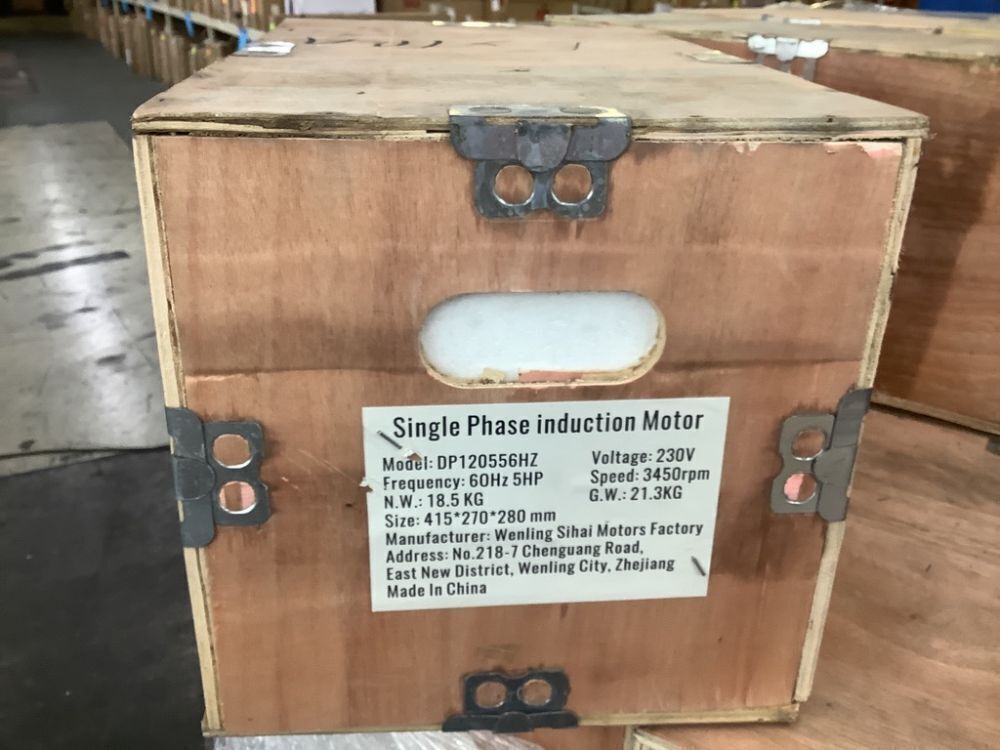 VEVOR 5HP Air Compressor Electric Motor, 230V 25 Amps, 56HZ Frame 3450RPM, 7/8" Keyed Shaft, 2.25" Shaft Length, Single Phase - Image 3 - Lot 483