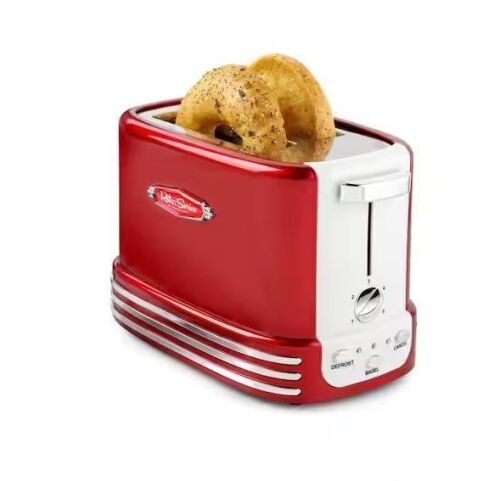 Nostalgia Retro 900 W 2-Slice Red Wide Slot Toaster - Lot 492JF