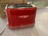 Nostalgia Retro 900 W 2-Slice Red Wide Slot Toaster - Thumbnail 3