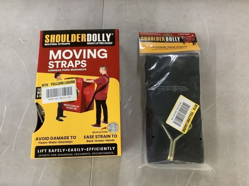 ShoulderDolly 12 ft L x 5 in. W Moving Straps for items up to 800 Lb & Accessory Hooks - Image 2 - Lot 495JF
