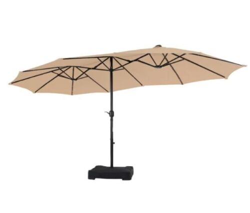 15ft Large Double-Sided Patio Umbrella - Lot 525