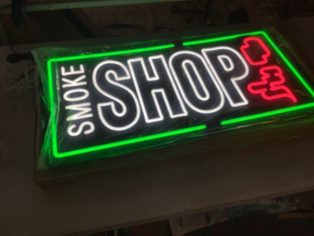 35" Neon Smoke Shop Sign - Image 1 - Lot 543