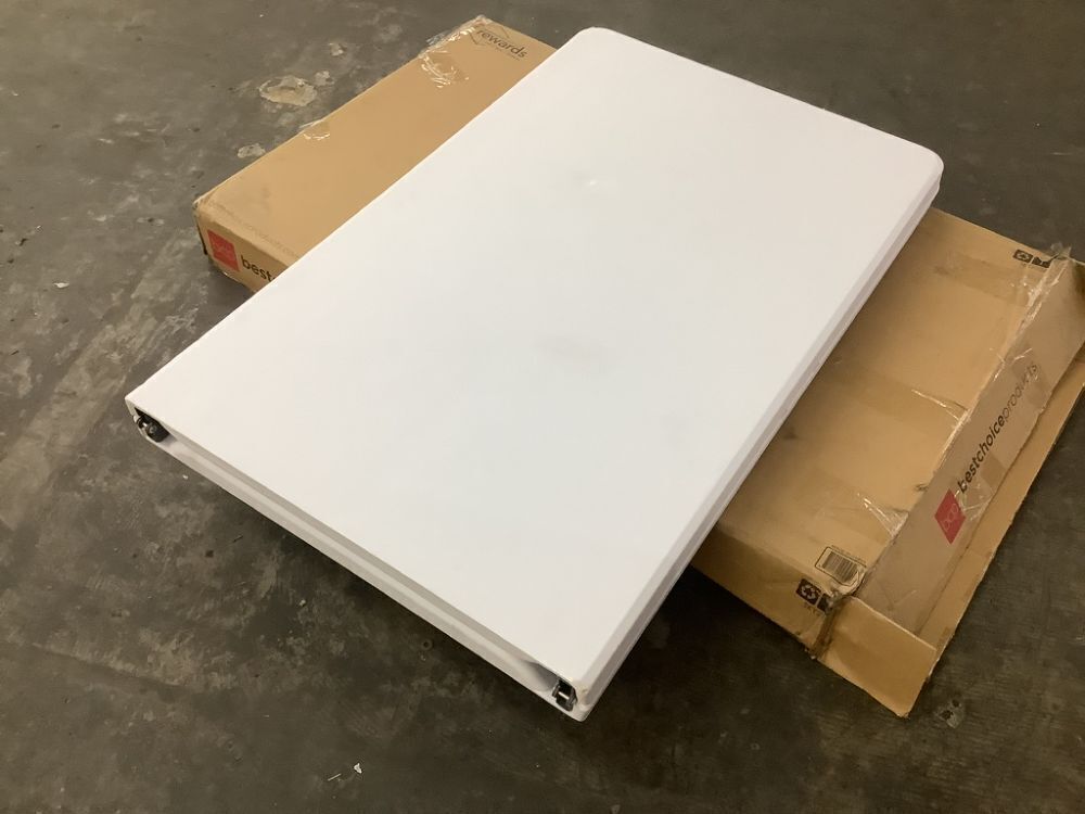 Portable Folding Plastic Dining Table w/ Handle, Lock, 8ft - Small Dent - Image 4 - Lot 556