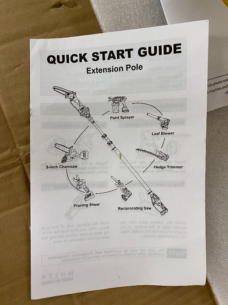 2-in-1 Cordless Pole Saw, 8 Inch Brushless Pole Chainsaw - No Battery - Image 6 - Lot 562