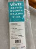 Vive Carved Wooden Walking Stick - Thumbnail 3
