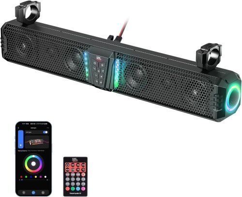 KEMIMOTO 2025 Midnight 80 32-inch UTV Sound Bar, IP65 Water Resistant, Bluetooth with RGB, for Polaris RZR Can-Am w/ 1-2 in Roll Bar - Lot 567
