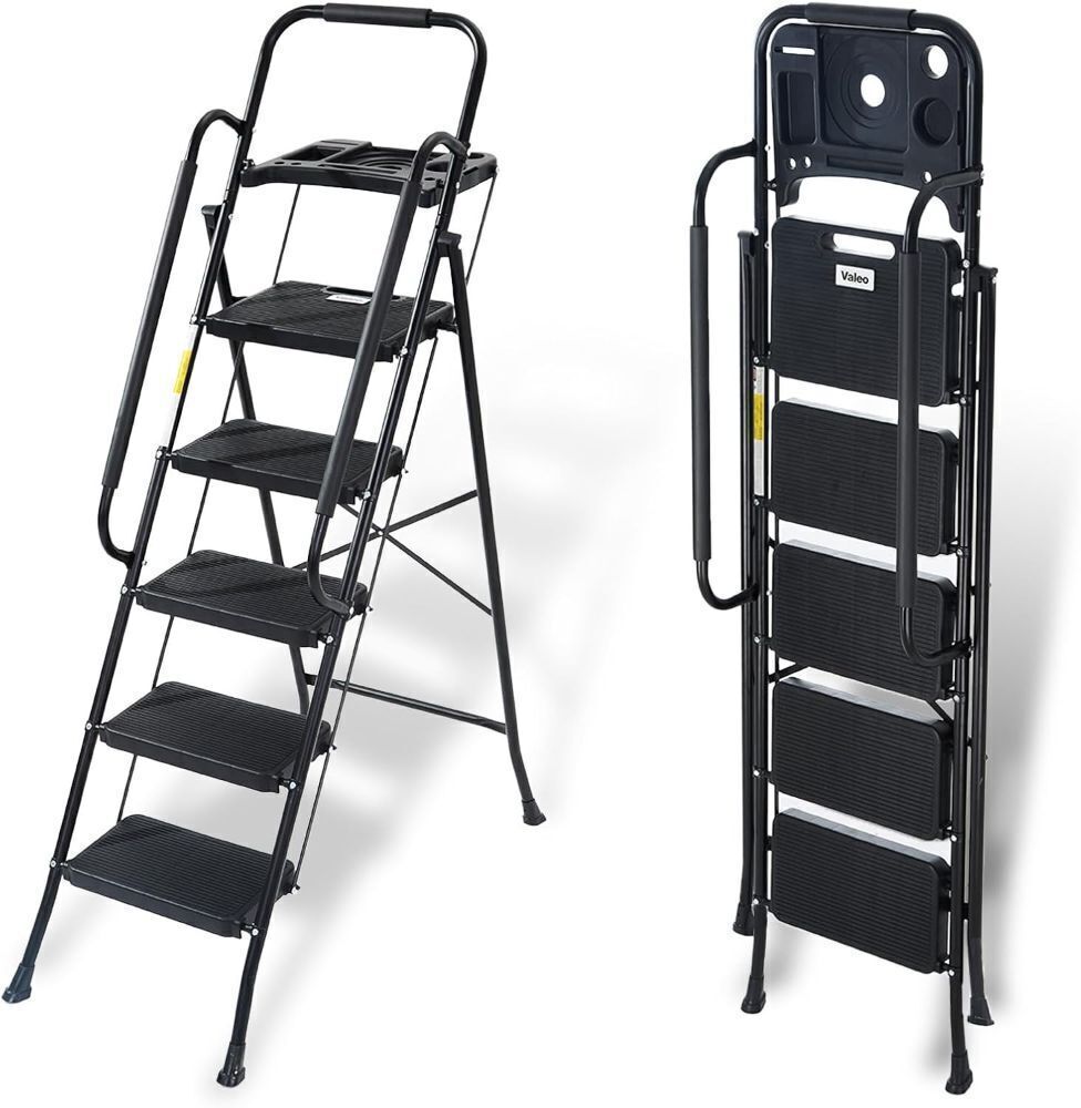 Valeo 5 Step Ladder with Handrails, 500 Lbs Capacity - Image 1 - Lot 663