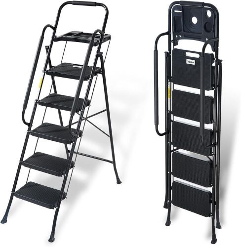 Valeo 5 Step Ladder with Handrails, 500 Lbs Capacity - Lot 663