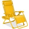 Monochromatic Zero Gravity Patio Chair Recliner w/ Side Tray, Headrest - Thumbnail 1