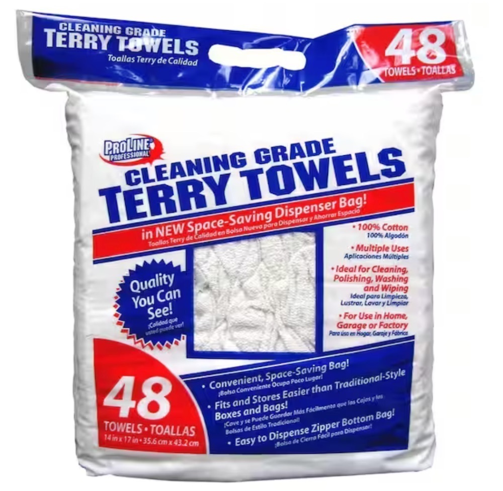ProLine Cleaning-Grade Terry Towels (48-Pack) - Image 1 - Lot 313JF