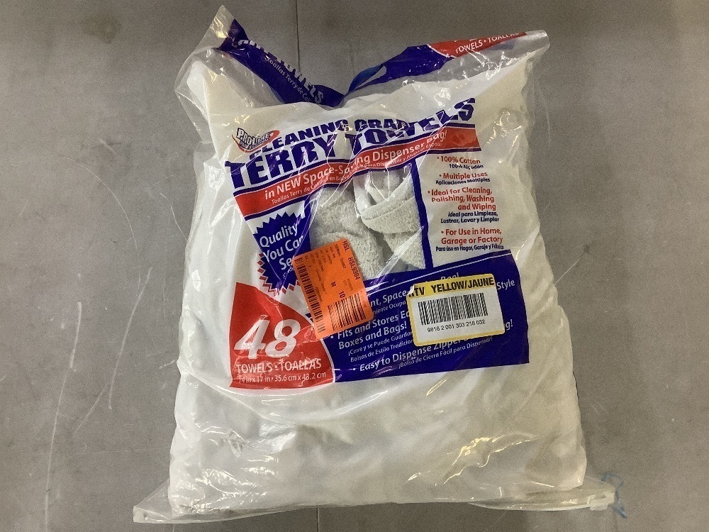 ProLine Cleaning-Grade Terry Towels (48-Pack) - Image 2 - Lot 313JF