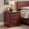 Hodedah 2-Drawer Mahogany Nightstand 19 in. x 17 in. x 15.5 in. - Thumbnail 1