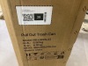 Pull Out Double Trash Can 35 qt. x 2 with Door Mount Kit, Soft Close Slides, Under Cabinet Waste Bin for Sink (Grey) - Thumbnail 3