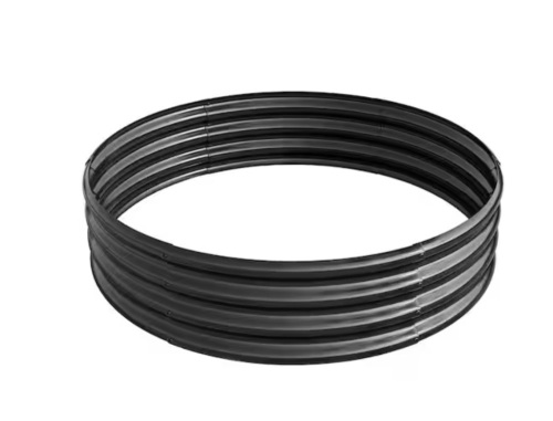 Large 47 in. Dia Black Galvanized Metal Round Outdoor Raised Garden Bed - Lot 293JF