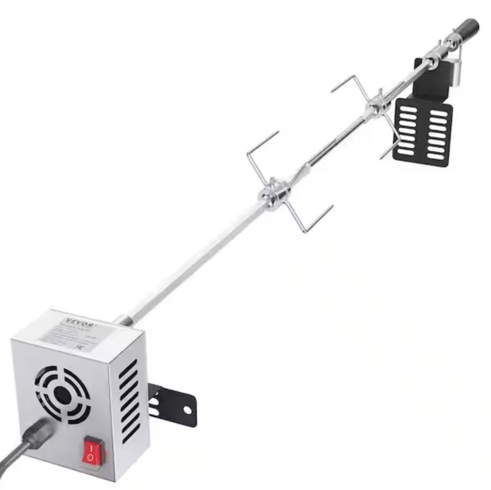 Vevor Universal Grill Rotisserie Kit for Grills Electric BBQ Grill w/110-Volt 9 W Motor Stainless Steel Automatic Grilling Kit - Image 1 - Lot 304JF
