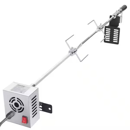 Vevor Universal Grill Rotisserie Kit for Grills Electric BBQ Grill w/110-Volt 9 W Motor Stainless Steel Automatic Grilling Kit - Lot 304JF