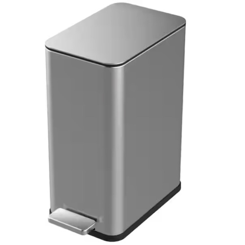 StyleWell 2.6 Gal. Stainless Steel Slim Step-On Trash Can - Lot 307JF
