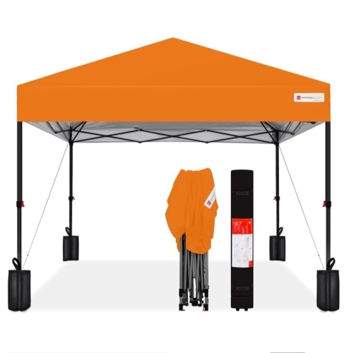 12 x 12 One-Person Setup Instant Pop Up Canopy w/ Case, 4 Weight Bags - Lot 215