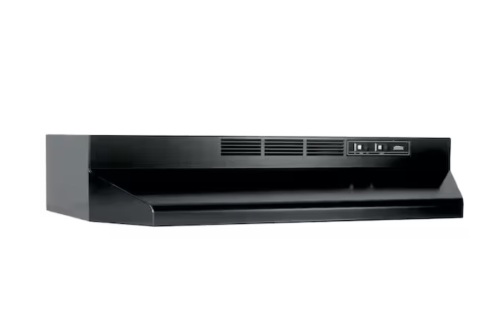 Broan-NuTone 41000 Series 30 in. Ductless Under Cabinet Range Hood with Light in Black - Lot 290JF