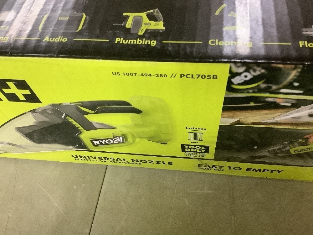 Ryobi ONE+ 18V Cordless Multi-Surface Handheld Vacuum (Tool Only) - Image 4 - Lot 602JF