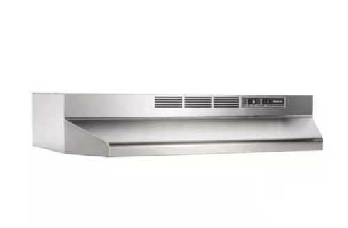 Broan-NuTone 41000 Series 24 in. Ductless Under Cabinet Range Hood with Light in Stainless Steel - Lot 584JF
