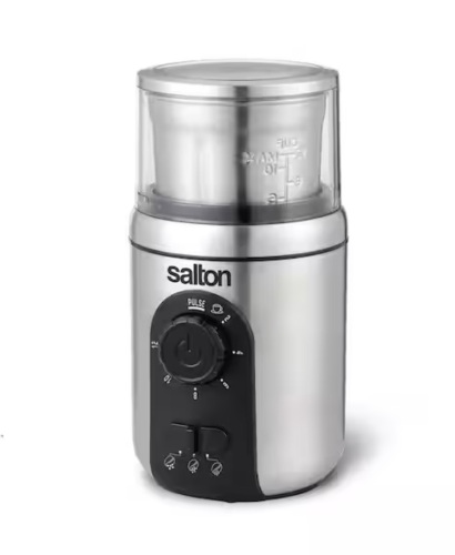 Salton 2.8 oz. Stainless Steel Smart Conical Coffee Grinder - Lot 606JF