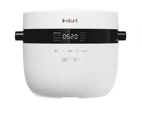 Instant Pot 20-Cup White Electric Multi-Grain Rice Cooker and Slow Cooker - Lot 199JF