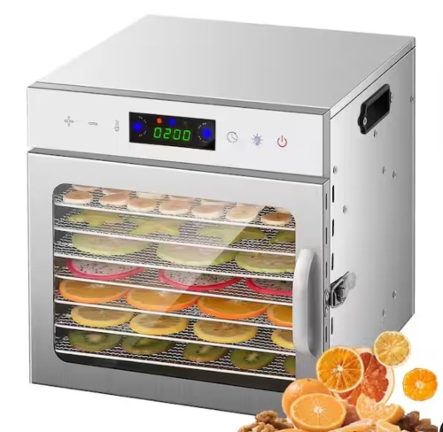 8-Tray Stainless Steel Trays Food Dehydrators, Dehydrator Machine with Digital Timer and Temperature Control - Lot 203JF
