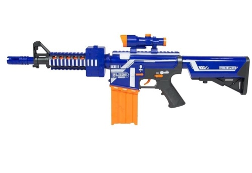 Kids Foam Dart Blaster w/ Load Cartridge, Sights, 20 Darts - Lot 196