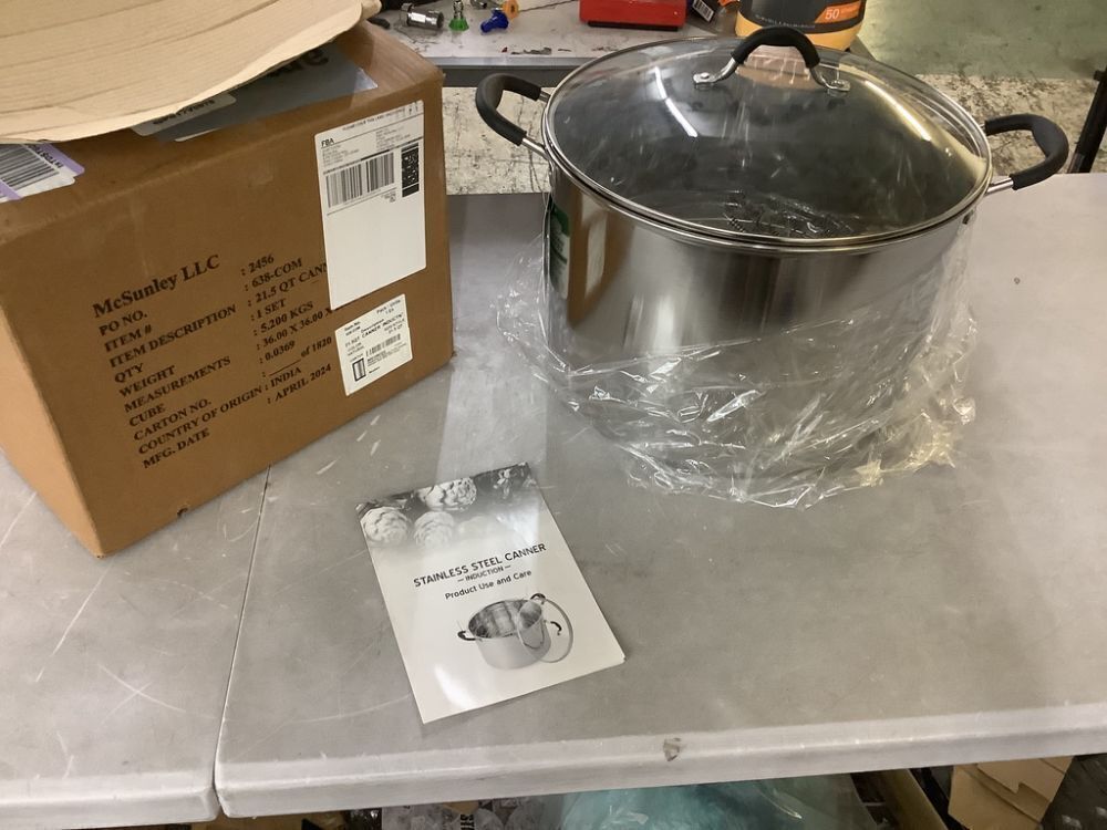 Prep•N•Cook by McSunley 21.5Qt Induction Stainless Steel Water Bath Canner - Image 2 - Lot 192JF