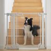 Clear Baby Safety Gate for Stairs,29.52-37.79" Wide, 30" Tall Pressure Mounted Acrylic Pet Gate, Easy Walk Through Auto Close Child Gate for Doorways and House,29.52-37.79" - Thumbnail 1