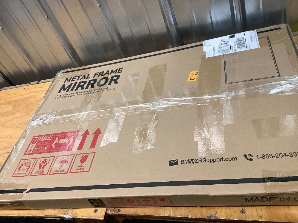 Metal Frame Mirror - Image 3 - Lot 7889