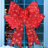 Pre-Lit Large Christmas Bow Decoration, Holiday Decor w/ 8 Functions 48in - Thumbnail 1