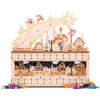 Wooden Christmas Shooting Star Advent Calendar w/ LED Light Background - Thumbnail 1